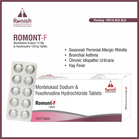 Best Fexofenadine 120mg & Montelukast 10mg Tablets Suppliers 1