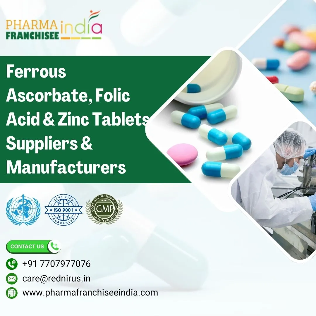 Ferrous Ascorbate, Folic Acid & Zinc Tablets Suppliers & Manufacturers